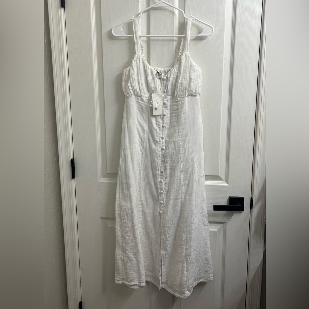 White flowy dress